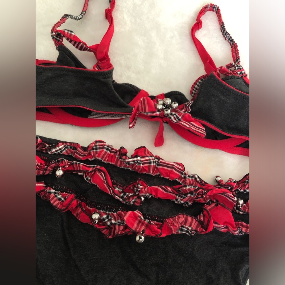 Victoria’s Secret cotton blended bells bra and bottom set, bra 34B, bottom SP - Picture 7 of 10
